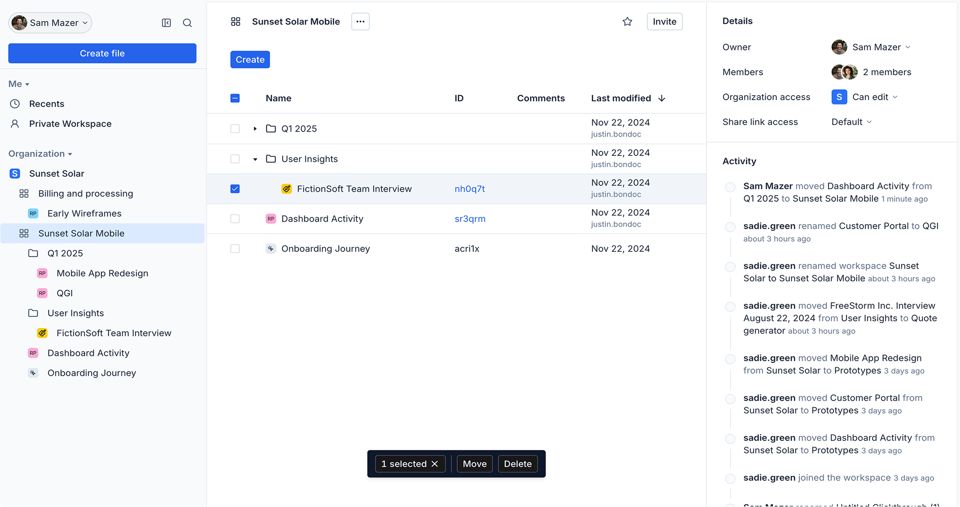 After: refreshed design with quick search and recent files.