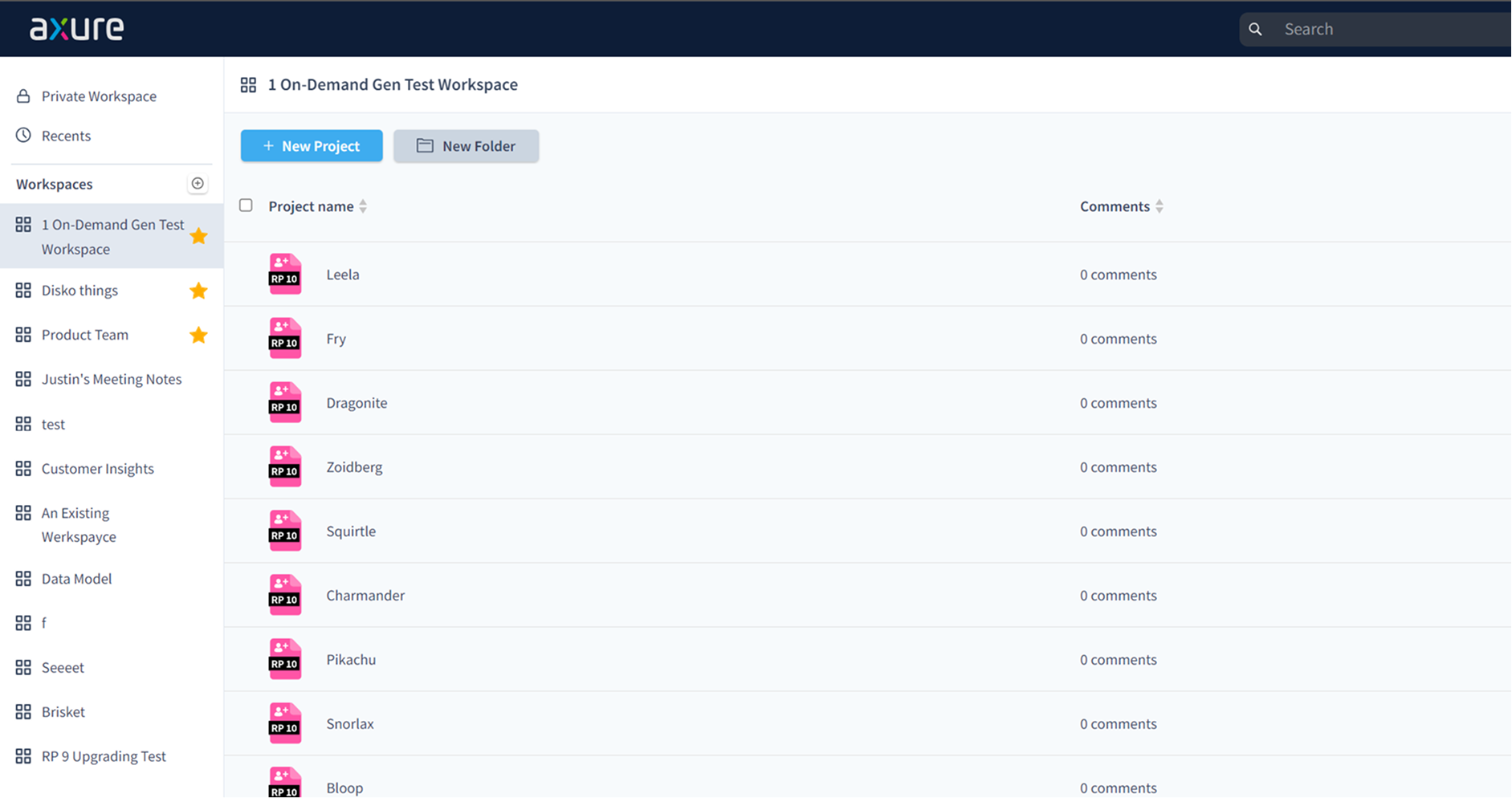 Before: previous Cloud layout and navigation.