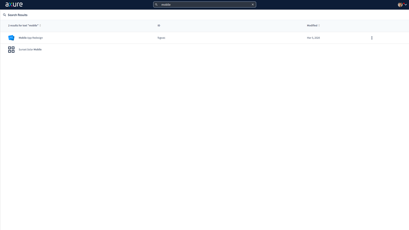 Before: no quick search